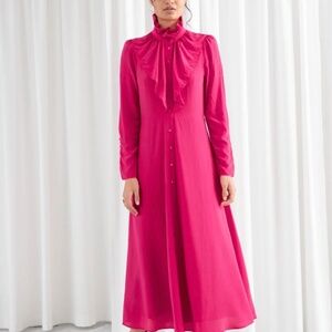 & Other Stories Fuchsia Pink Maxi Dress